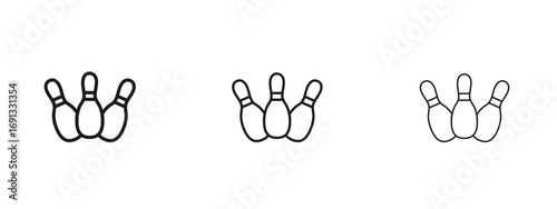 Bowling pins icon vector Logo Designs - Stock vectors.