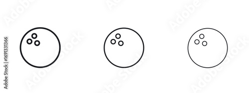 Bowling ball icon vector Logo Designs - Stock vectors.