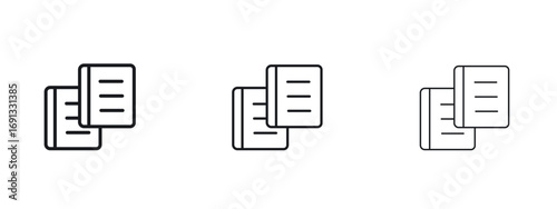 Book copy icon vector Logo Designs - Stock vectors.