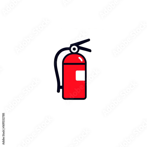 Red Fire Extinguisher Isolated Vector Illustration