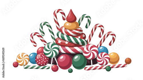 A collection of delightful candies in a colorful array.