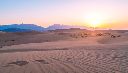 Leinwandbilder Pantone 2025 Mocha Mousse Sunrise over a vast desert landscape  © Ajulah