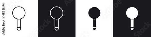 Foto Search icons collection in black and white filled and line versions