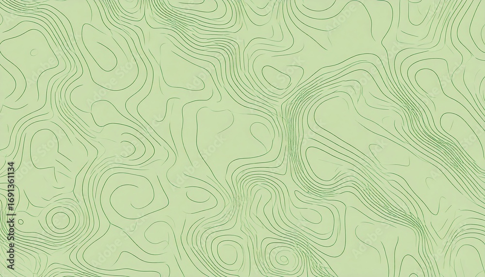 Fototapeta premium Abstract light green wavy lines