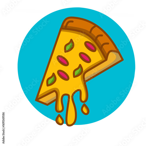 vector illustration of a pizza