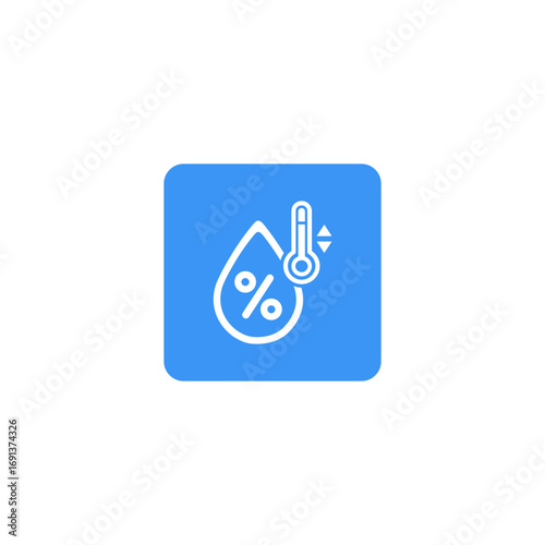 simple humidity icon or humidity button icon vector isolated. For apps, websites and other product about humidity.