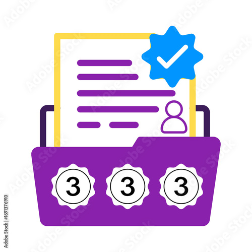 Document approved with checkmark and folder icon
