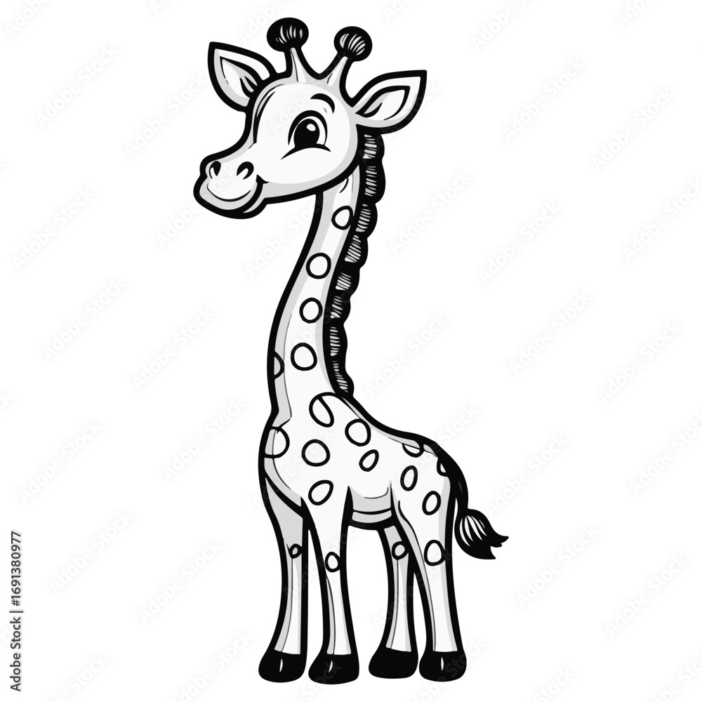Fototapeta premium vector illustration of a giraffe