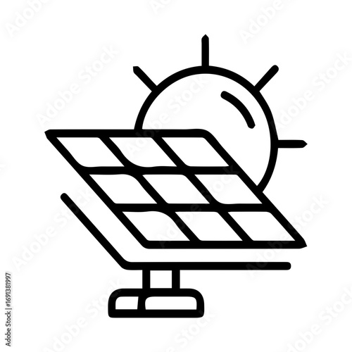 Solar Panel Energy Icon