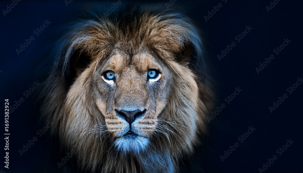 Fototapeta premium Bluewing Lion Look Extreme Close Up Photography Hd Wallpaper