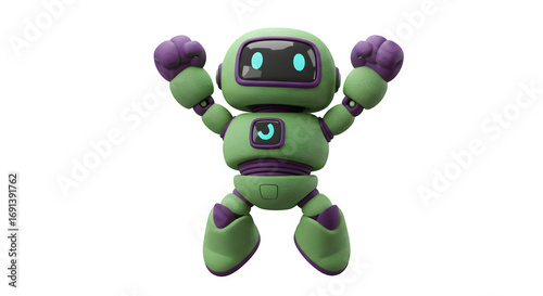 ai bot isolated on white background, cute ai bot, ai robots