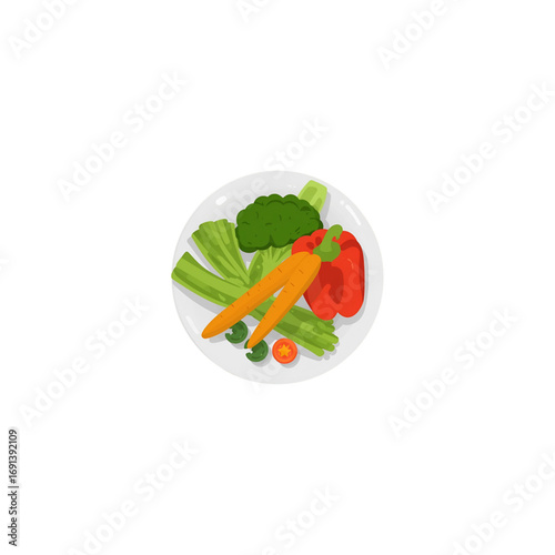 fresh vegetables on a plate