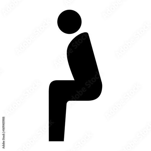 座る人のピクトグラム