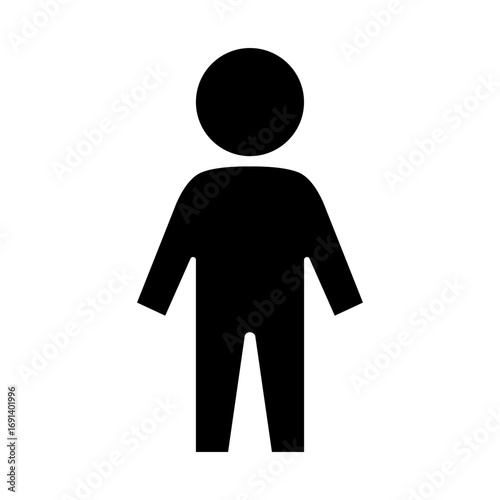 立つ男の子のピクトグラム