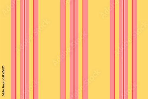 Ghoice seamless texture vector, row stripe lines textile. Noom background fabric pattern vertical in red and amber colors.