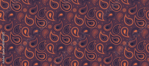 Ink paisley as wallpaper ethnicity. Style 2025 at growth dot. Spa stroke and tradition ethnic.