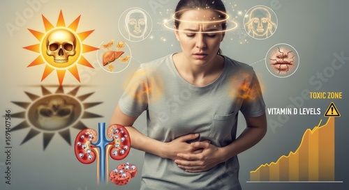 Woman Experiencing Health Issues Due to High Vitamin D Levels