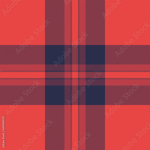 Greeting card pattern vector plaid, 1950s texture tartan seamless. Glamor textile background check fabric in red and dark colors.