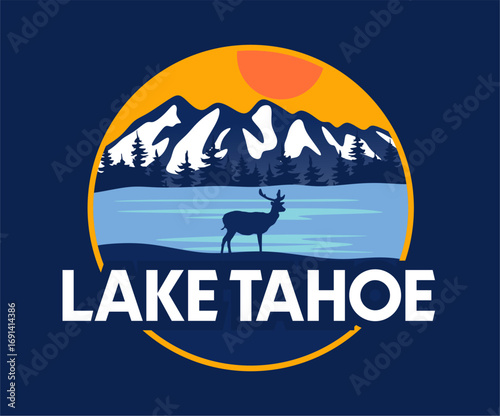 Wallpaper Mural Lake Tahoe with beautiful views Torontodigital.ca