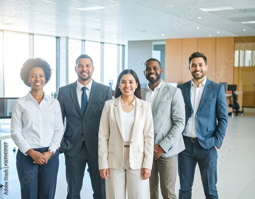 Business team posing in an office