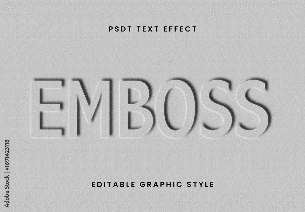 Embossed Text Effect Stock Template | Adobe Stock