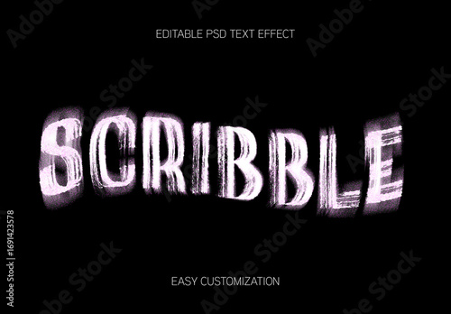 Pink Marker Font Brush Smudge Text Effect