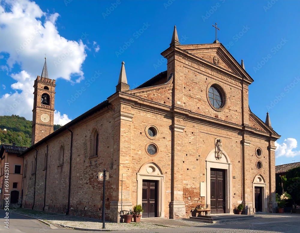 Obraz premium Church Facade, Sunny Day, Italy