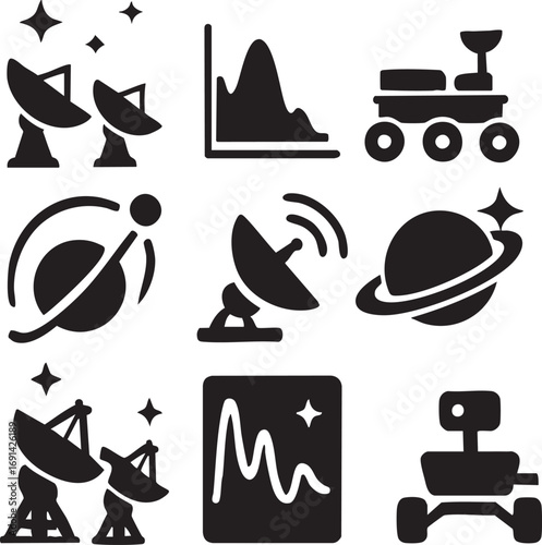 Exoplanet ology & Deep Space Tech Icons