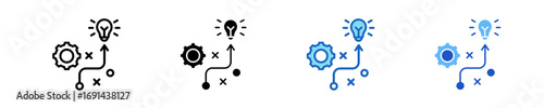 Strategic Path  Icon Set Multiple Style Collection