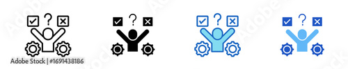 Decision Making  Icon Set Multiple Style Collection