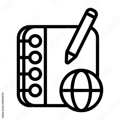 journalist Line Icon