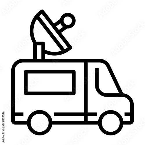 journalist Line Icon