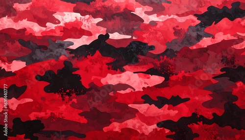 Abstract red camouflage pattern