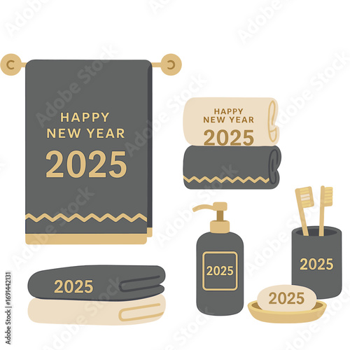 Opulent 2025 New Year Bathroom Towels and Accessories