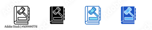 Law  Icon Set Multiple Style Collection