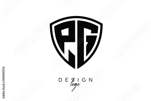 PG  Shield Letter Logo Modern Monogram Emblem for Security, Sports, Corporate & Premium Branding