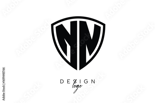 Free Download NN  Shield Letter Logo Modern Monogram Emblem for Security, Sports, Corporate & Premium Branding - GFXLoad
