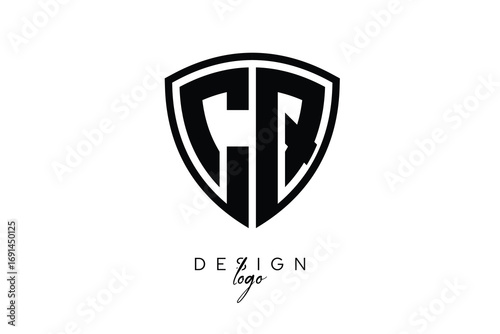 Free Download CQ  Shield Letter Logo Modern Monogram Emblem for Security, Sports, Corporate & Premium Branding - GFXLoad