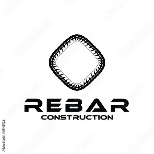 rebar construction logo design 