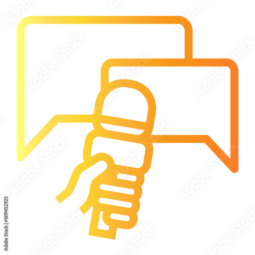 journalist Line Gradient Icon