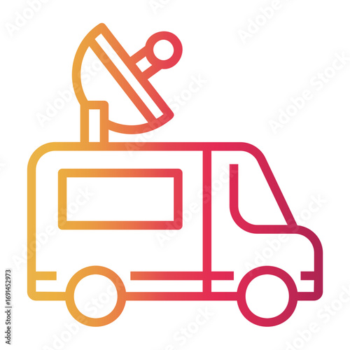 journalist Line Gradient Icon
