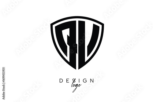 Free Download QV  Shield Letter Logo Modern Monogram Emblem for Security, Sports, Corporate & Premium Branding - GFXLoad