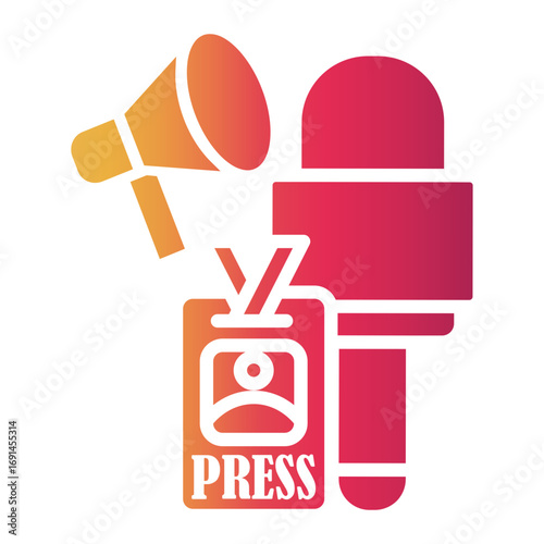 journalist Gradient icon