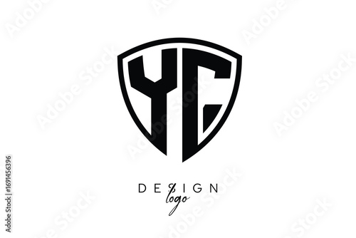 Free Download YC  Shield Letter Logo Modern Monogram Emblem for Security, Sports, Corporate & Premium Branding - GFXLoad