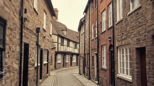 Exploring a Historic Cobblestone Street in York, England: A Walk Through Time