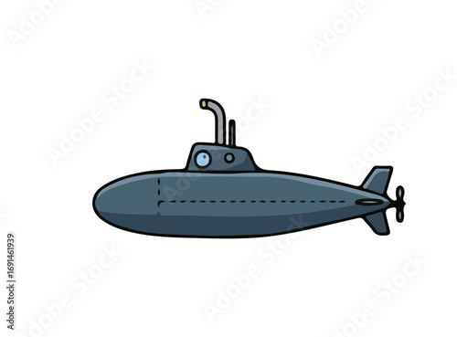 Submarine Underwater: A graphic illustration of a stealthy submarine gliding beneath the waves, showcasing the engineering marvel of underwater exploration.