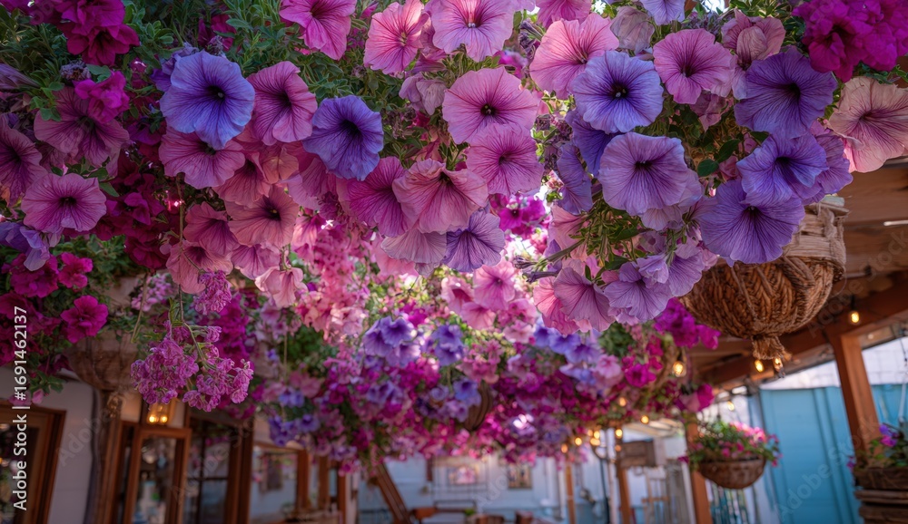 custom made wallpaper toronto digitalColorful flower canopy