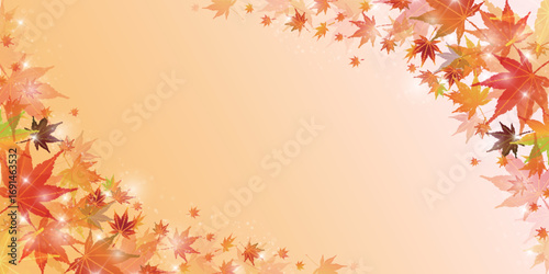 秋　紅葉　風景　背景	