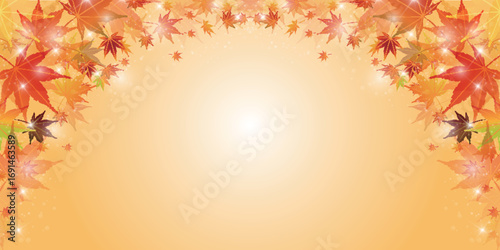 秋　紅葉　風景　背景	