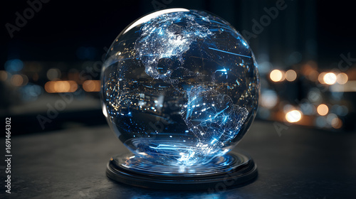 Wallpaper Mural AI Hologram Globe Showing New World Discovery Torontodigital.ca